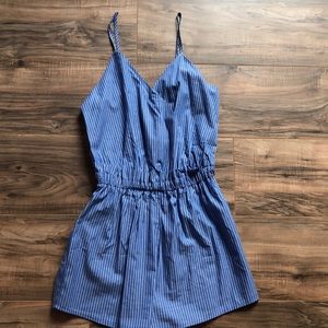 Blue & White Stripped Romper | Size S